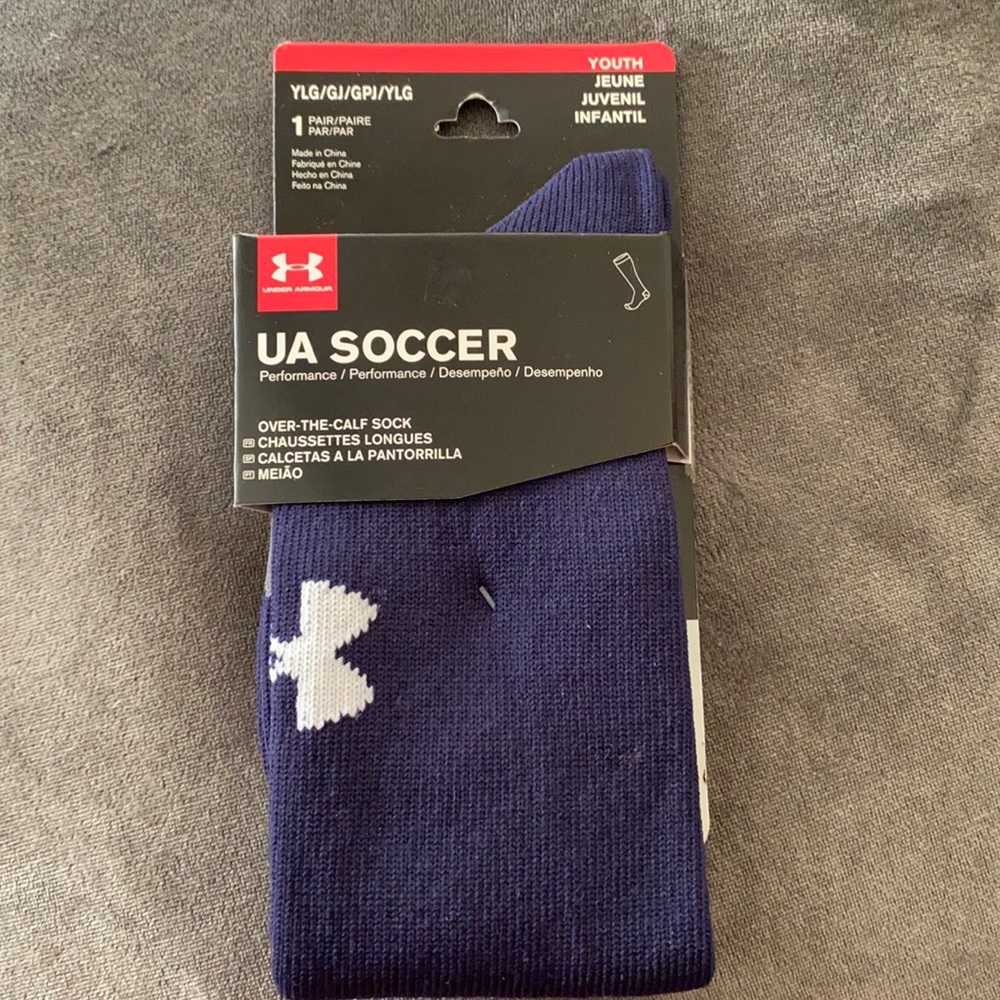~Under Armour~ Youth Blue Performance Soccer Socks